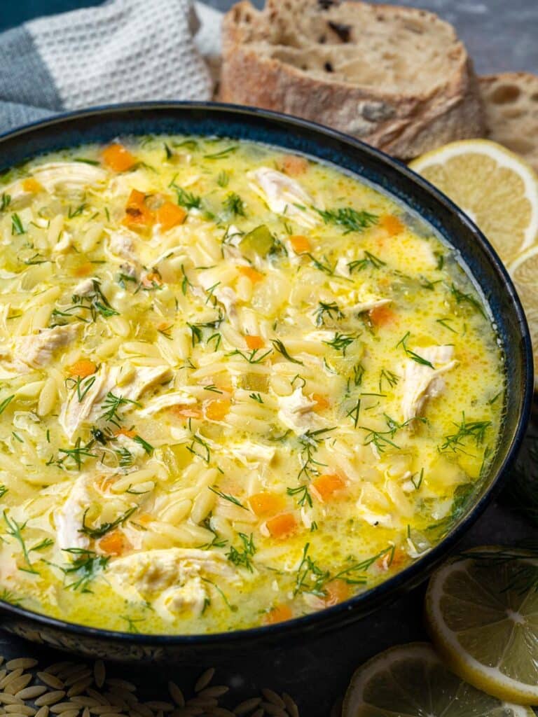 Avgolemono Greek Lemon Chicken Soup Skinny Spatula