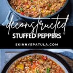 Deconstructed stuffed pepper with pearl barley