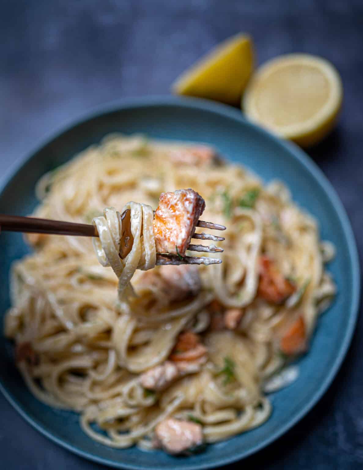 Creamy Lemon Salmon and Dill Pasta – Skinny Spatula