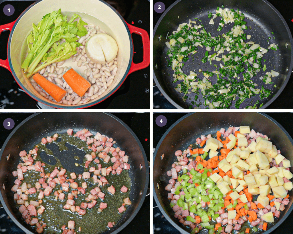 Step by step instructions to make minestrone