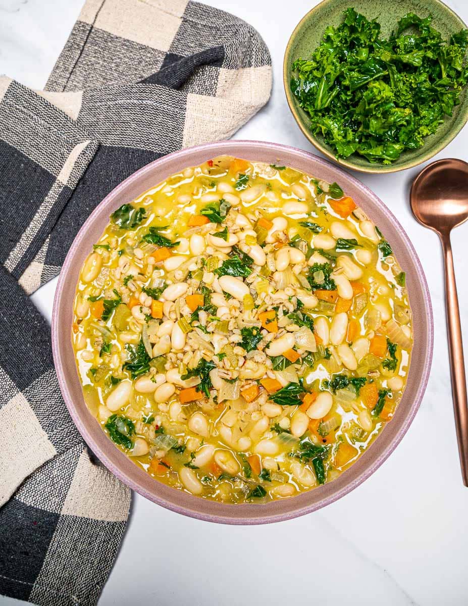 Tuscan Bean and Barley Stew with Kale – Skinny Spatula