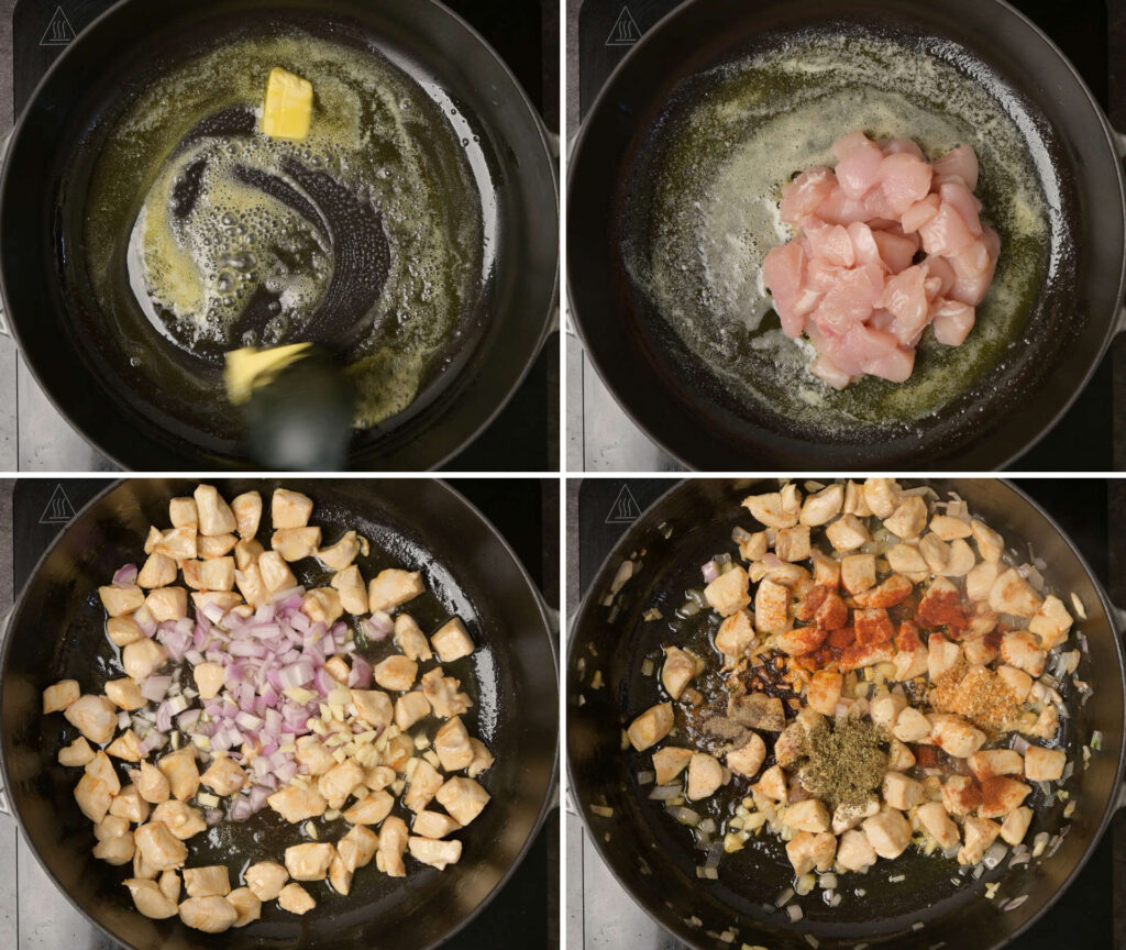 Italian dish cooking steps