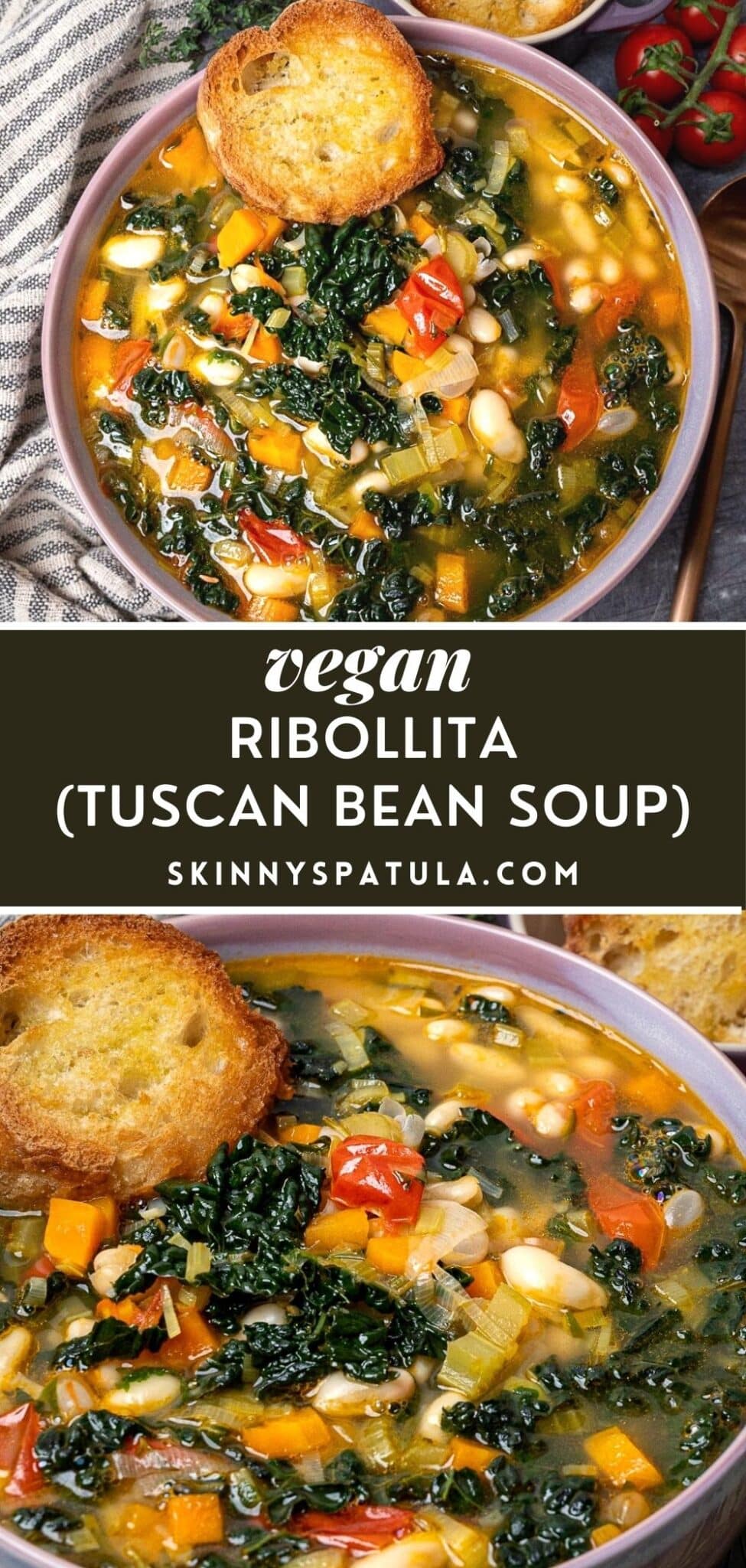 Tuscan White Bean and Kale Soup (Ribollita) – Skinny Spatula
