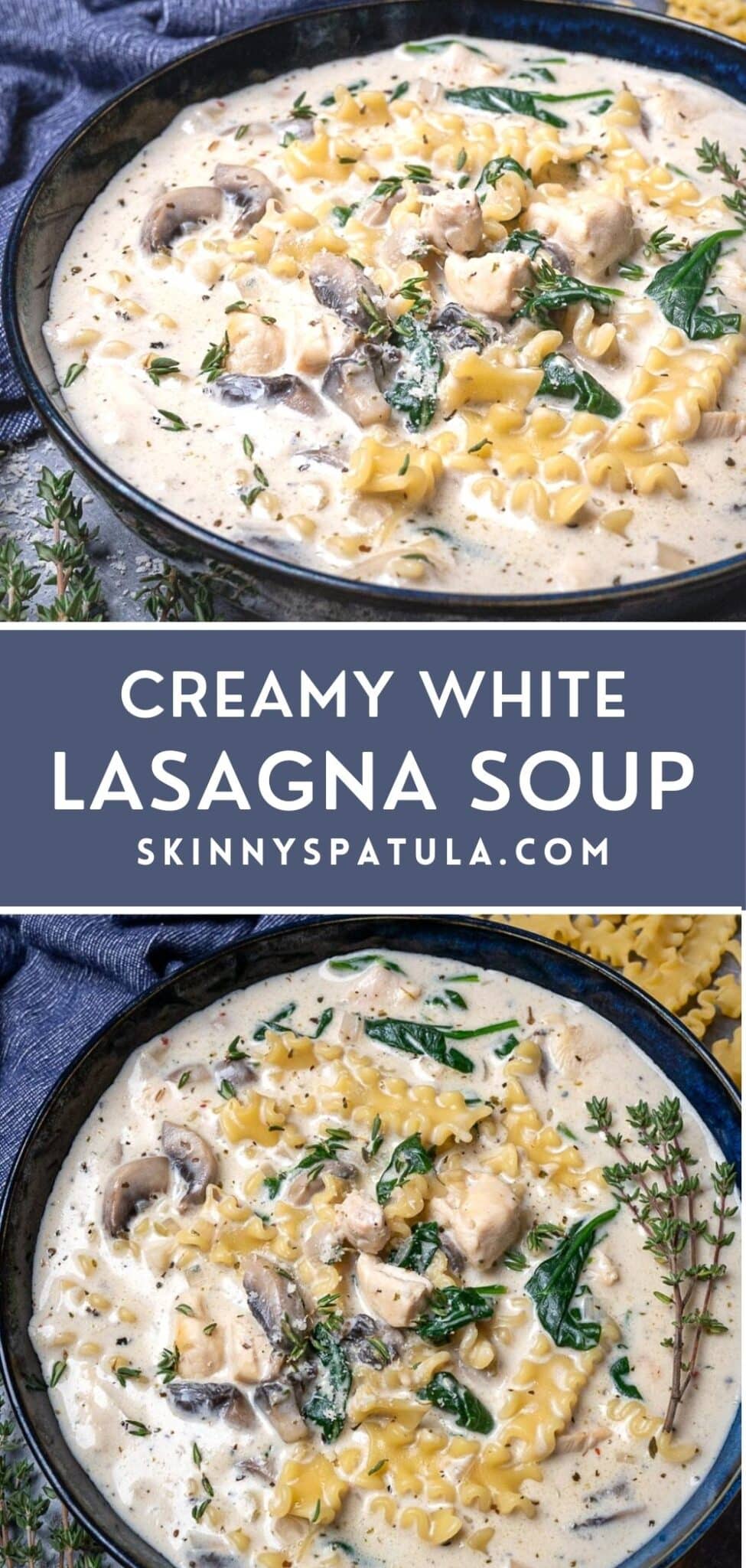 Creamy White Lasagna Soup – Skinny Spatula