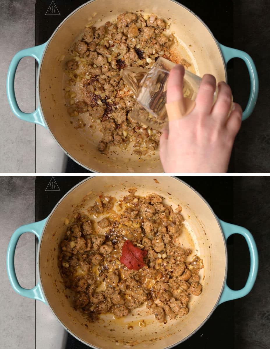 penne alla vodka with sausage making instructions