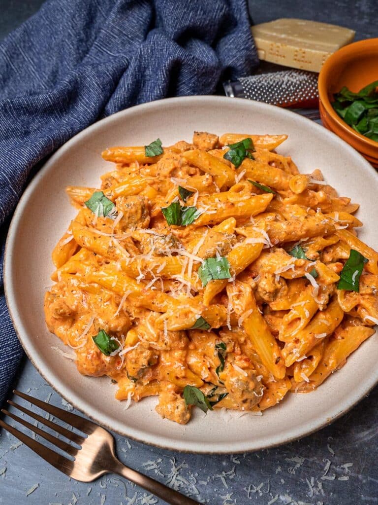 Penne alla Vodka with Sausage – Skinny Spatula