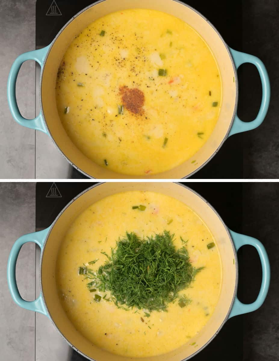 potato dill soup cooking steps