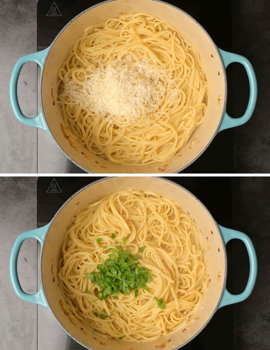 Steps for cooking vegetarian pasta