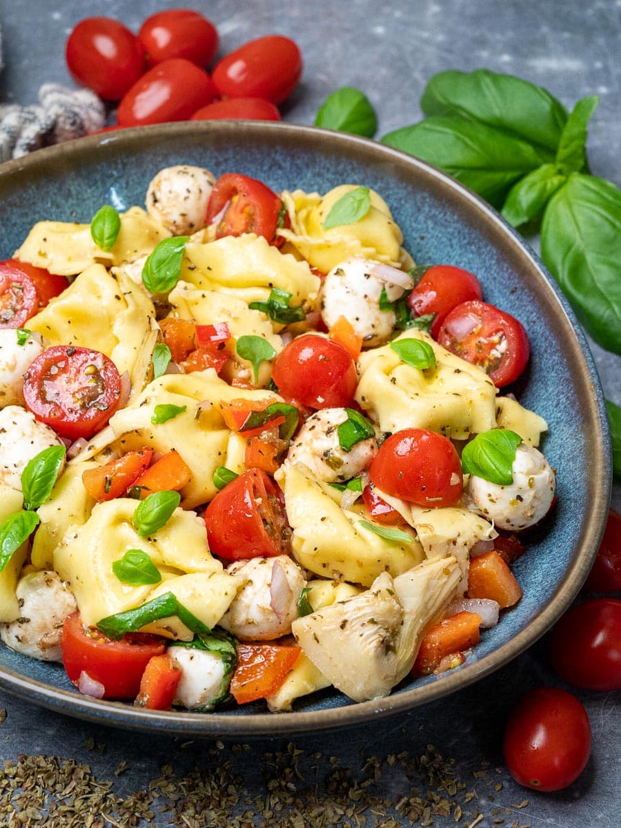 italian dish with tomatoes and basil
