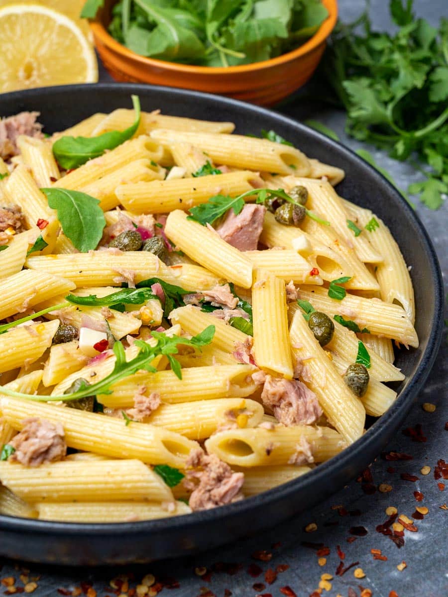 Easy Garlic Lemon Tuna Pasta – Skinny Spatula