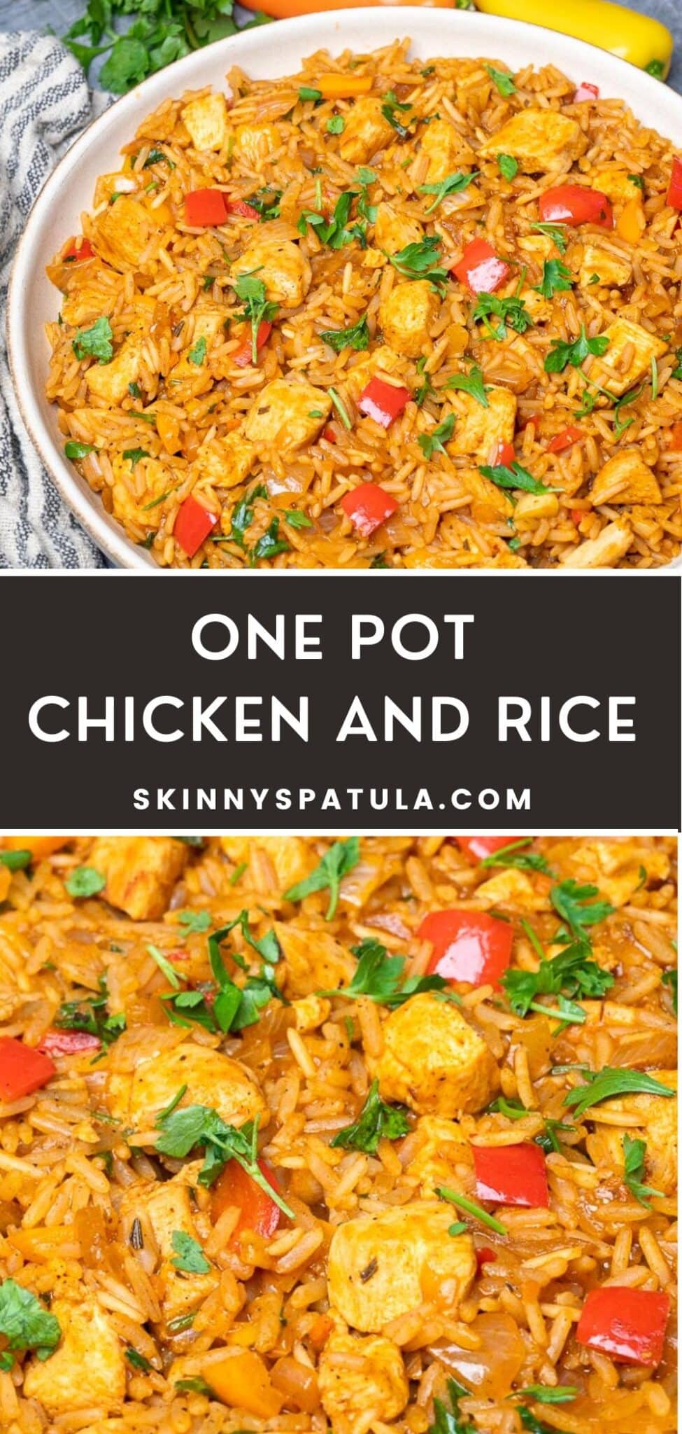 Easy One Pot Chicken and Rice – Skinny Spatula