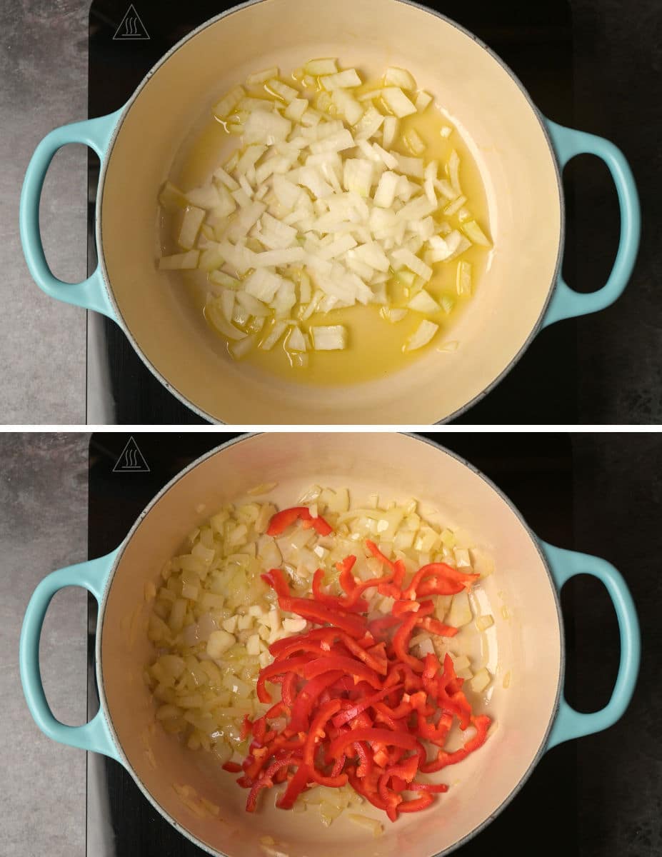 Chili Mac and Cheese cooking steps