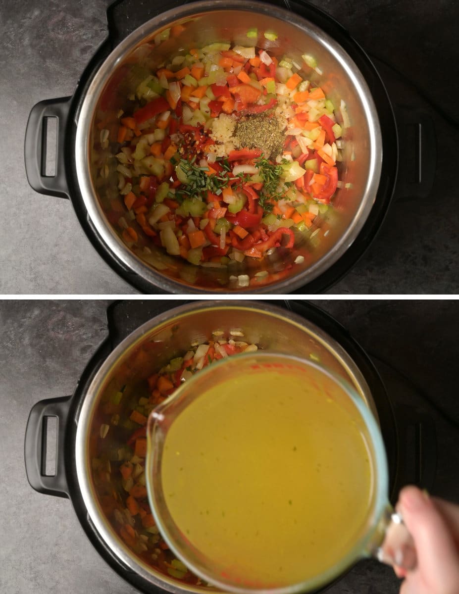 instant pot creamy chicken soup making instructions