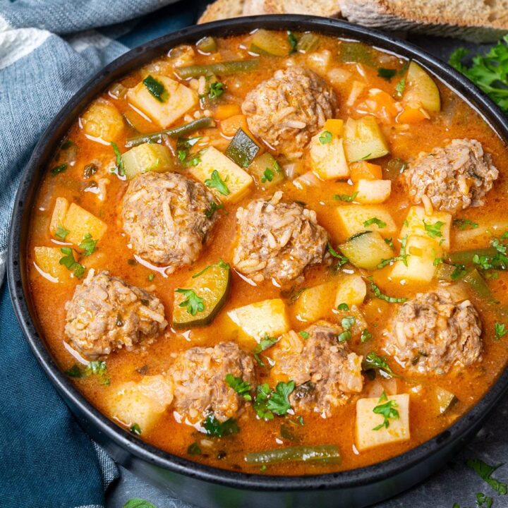 Mexican dish with meatballs