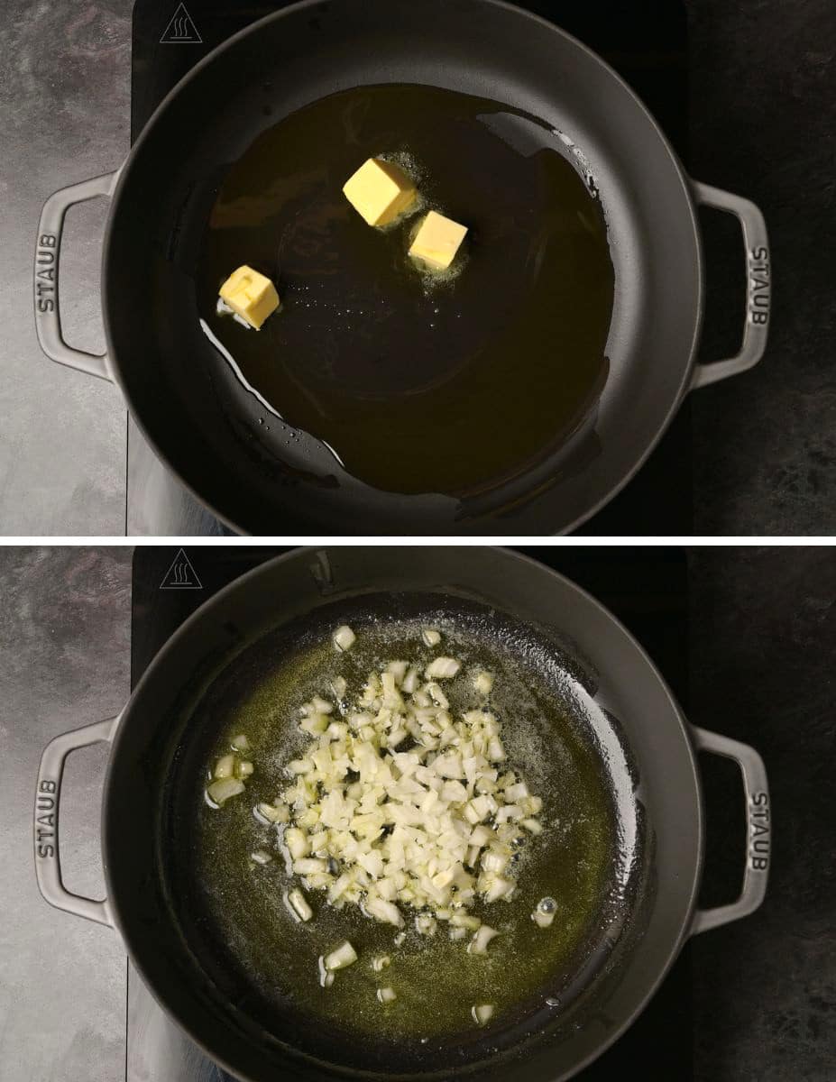 lemon butter salmon pasta cooking steps