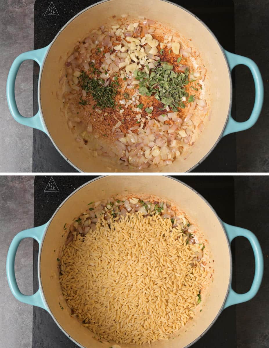 creamy chicken orzo making instructions