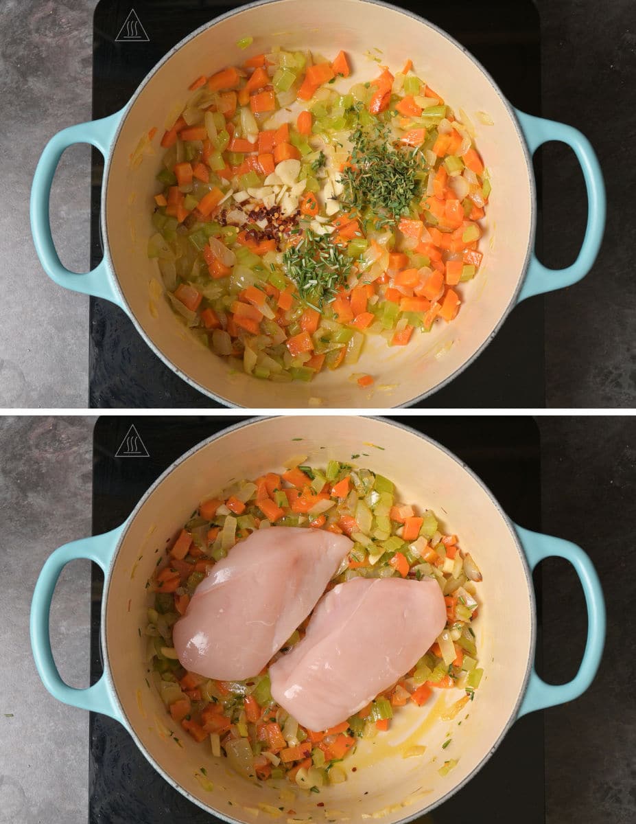 chicken macaroni soup making instructions