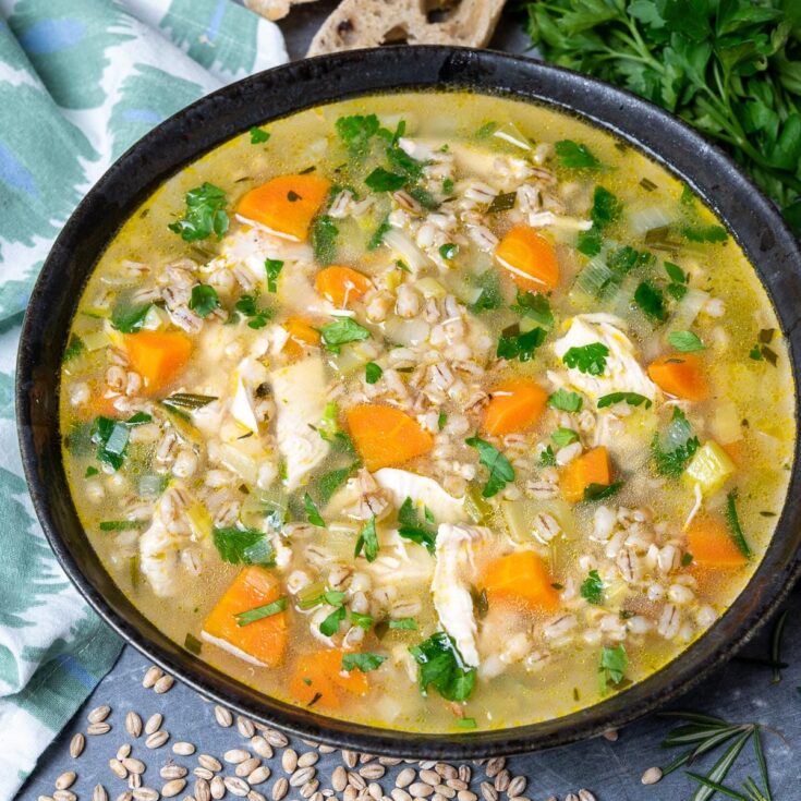 Vegetable Chicken Barley Soup - Words of Deliciousness