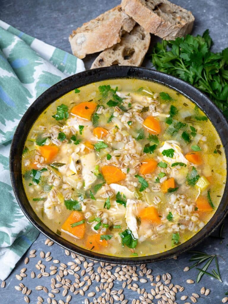 Chicken Barley Soup – Skinny Spatula