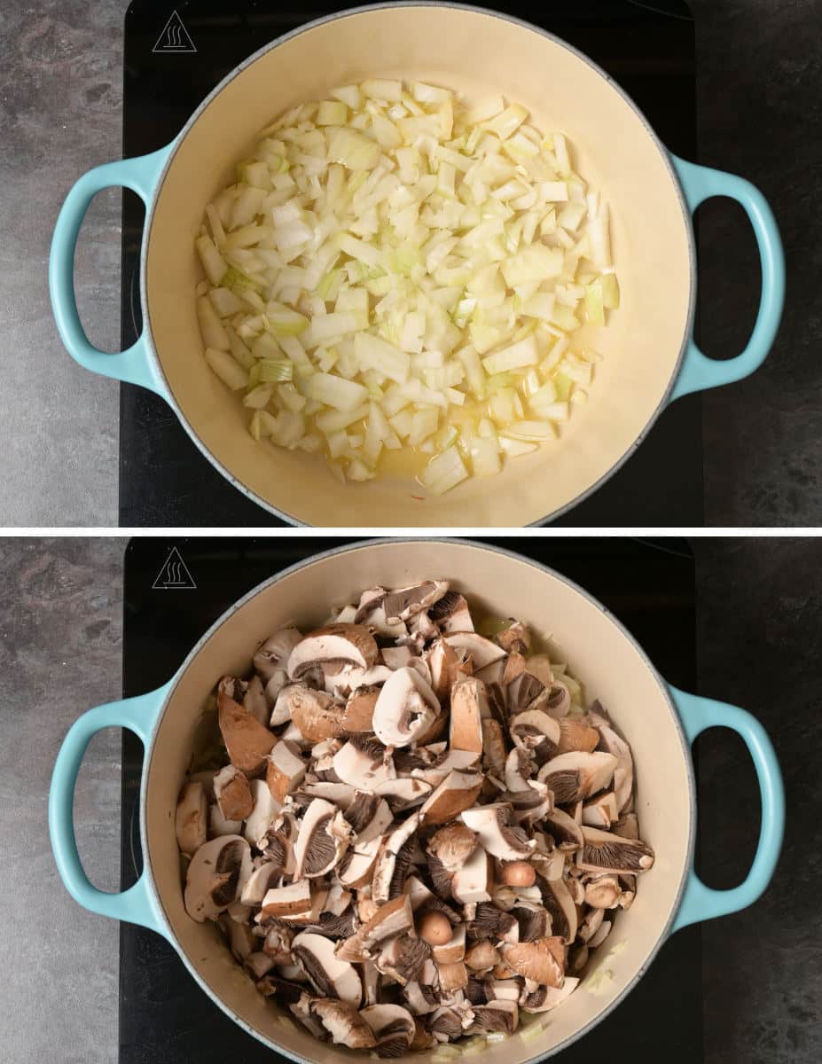 hungarian mushroom soup cooking steps
