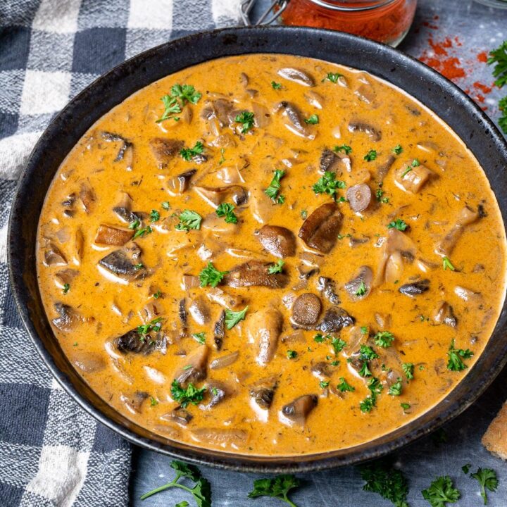 hungarian mushroom soup with parsley