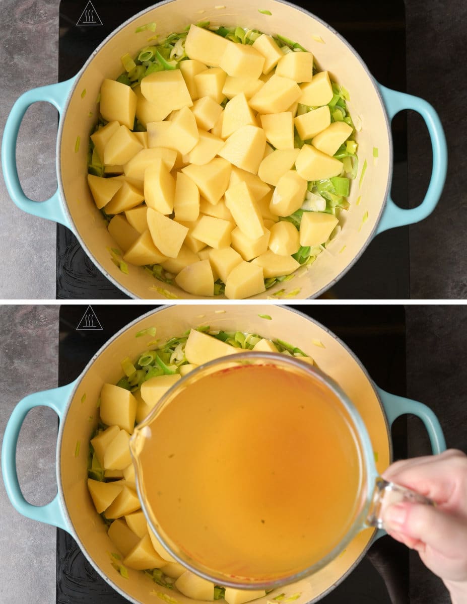 potato leek soup making instructions