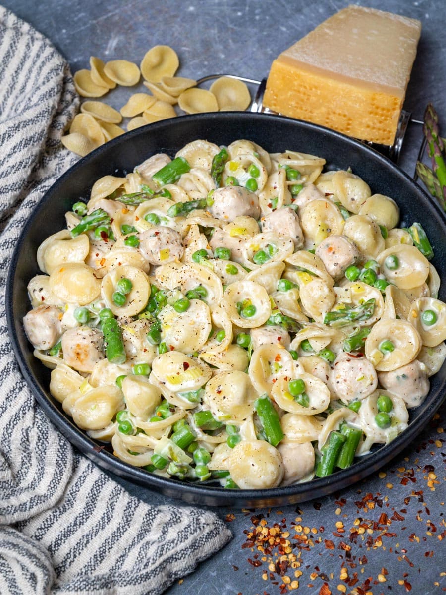 Sausage Asparagus Pasta – Skinny Spatula