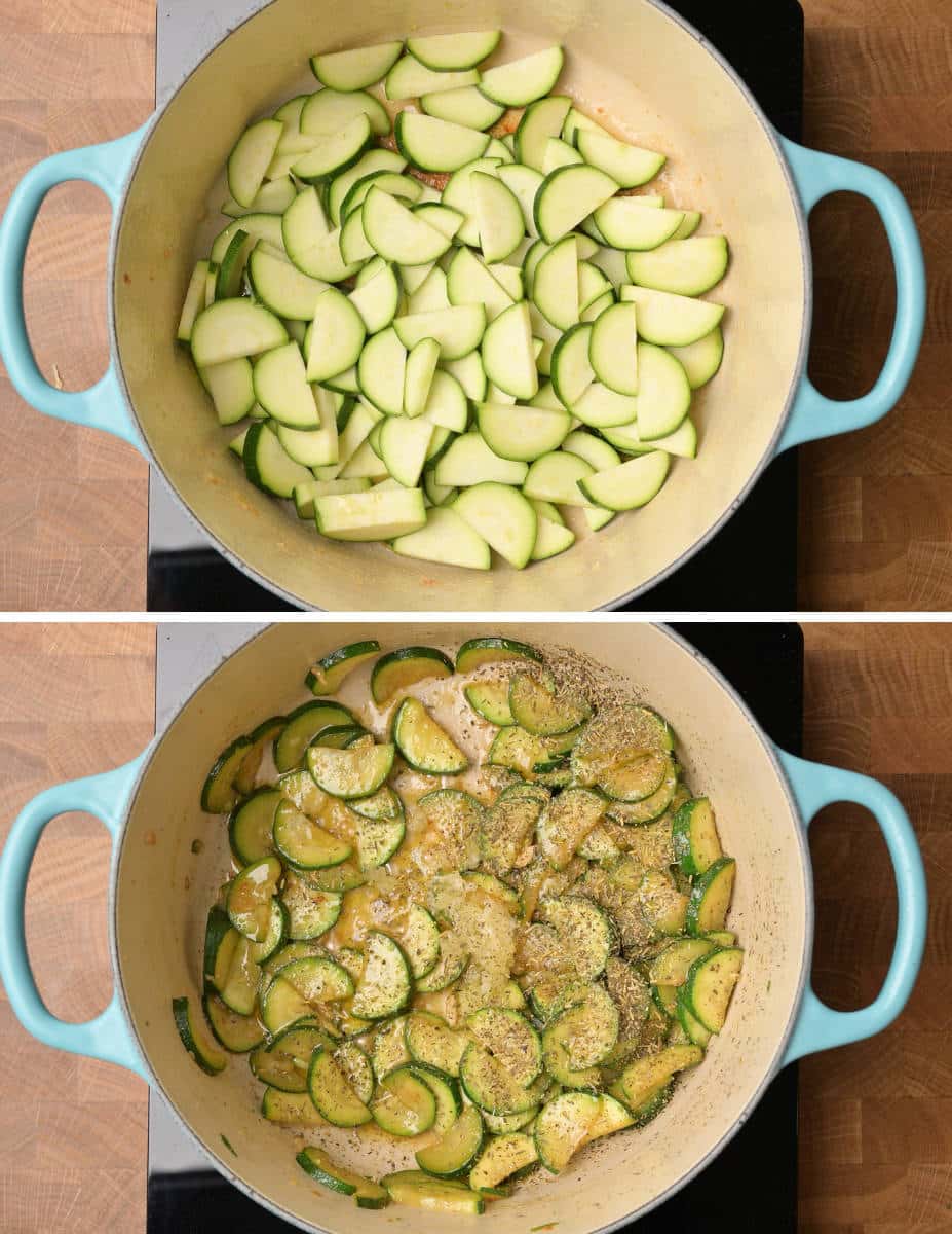Step 2 — Cooking the zucchini