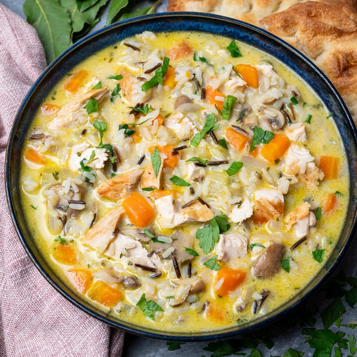 Turkey Wild Rice Soup - Skinny Spatula