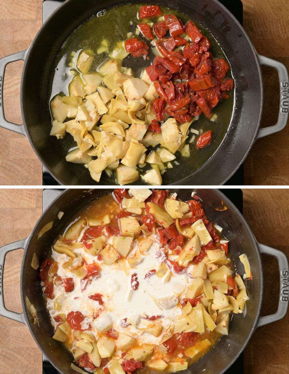 italian dish cooking steps