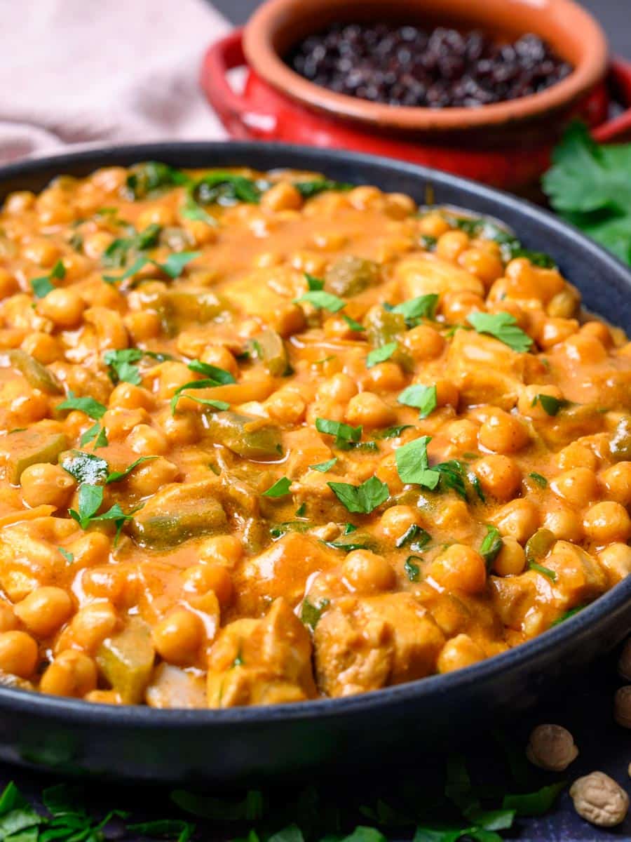 A close-up photo of a curry dish.