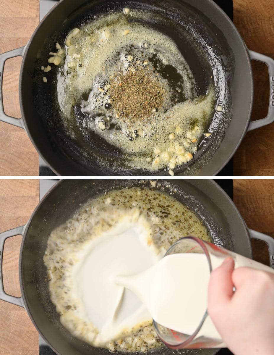 Creamy Steak Pasta making instructions