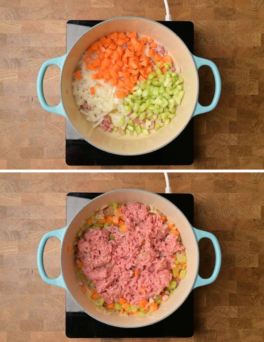 Ground Turkey Soup cooking steps