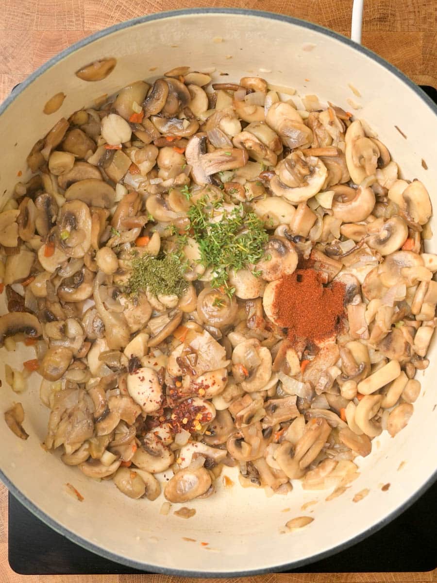 mushroom pasta soup making instructions