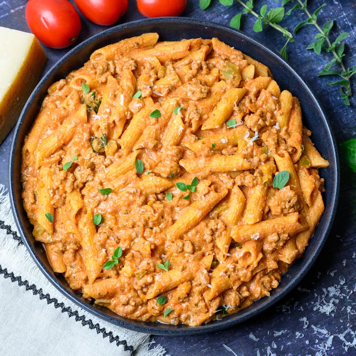 High Protein Creamy Beef Pasta-image