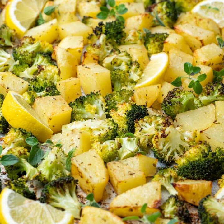 vegan dish with lemons