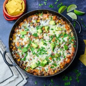 Mexican dish with avocado