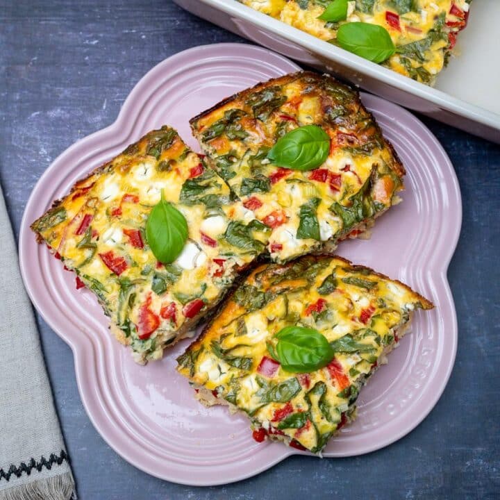 American dish with basil on top