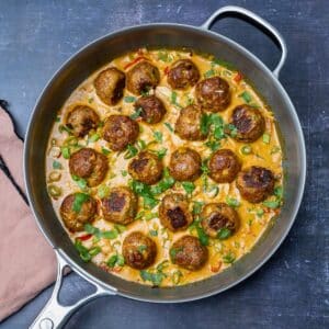 Thai dish with coriander on top