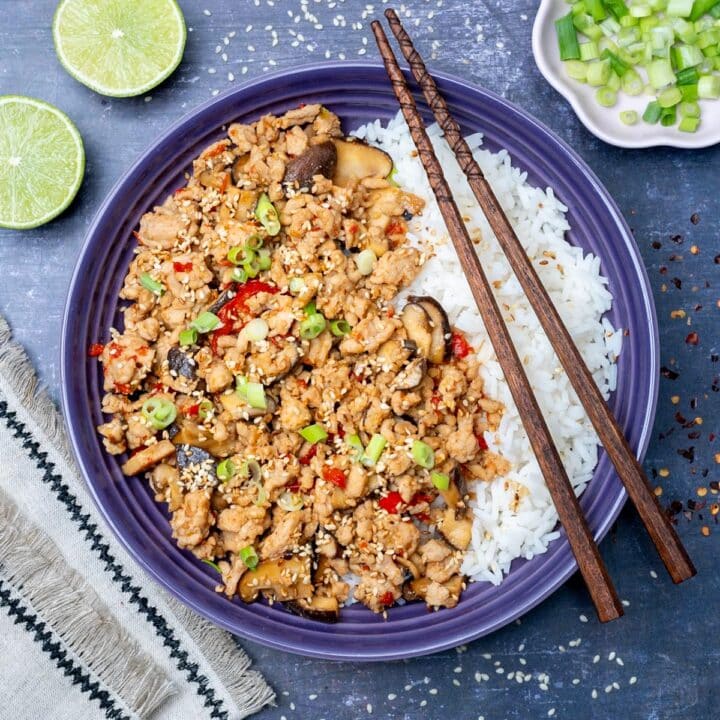 Asian dish with rice