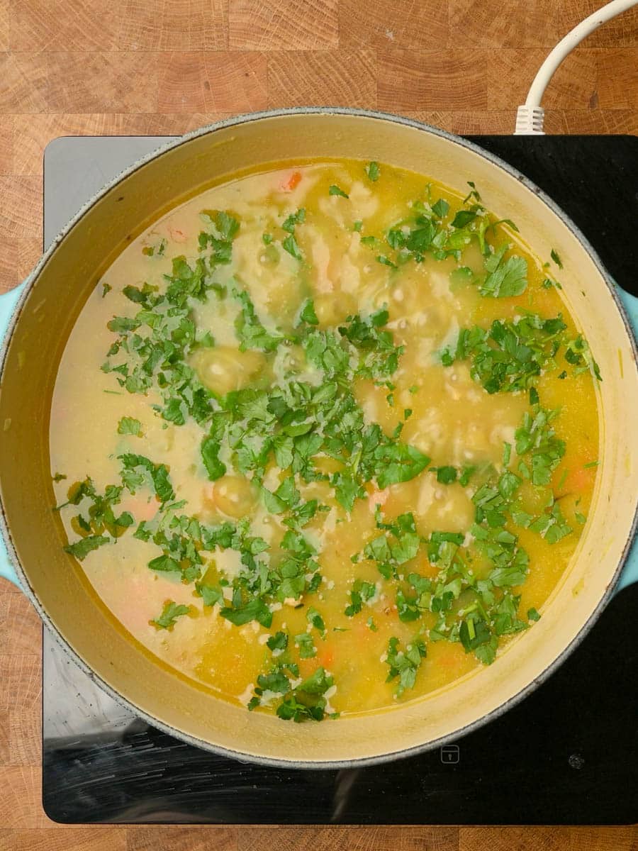 adding parsley to an American dish