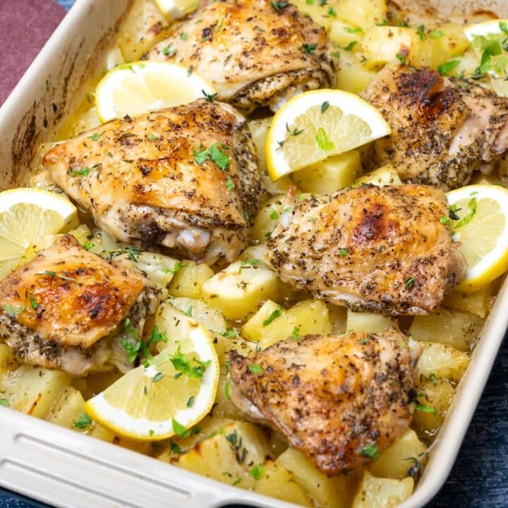 Mediterranean dish with lemons