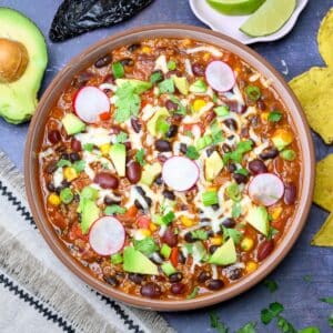 Mexican dish with beans