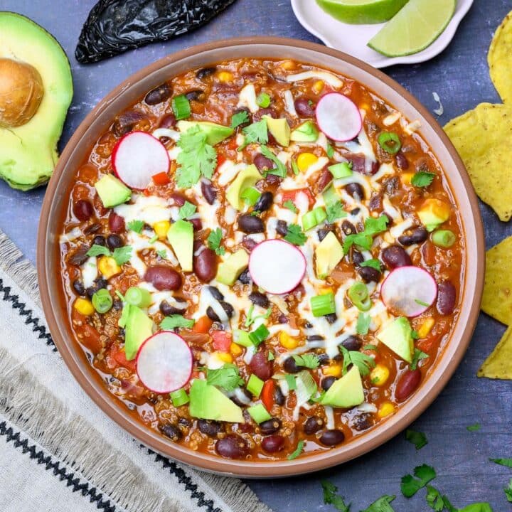Mexican dish with beans