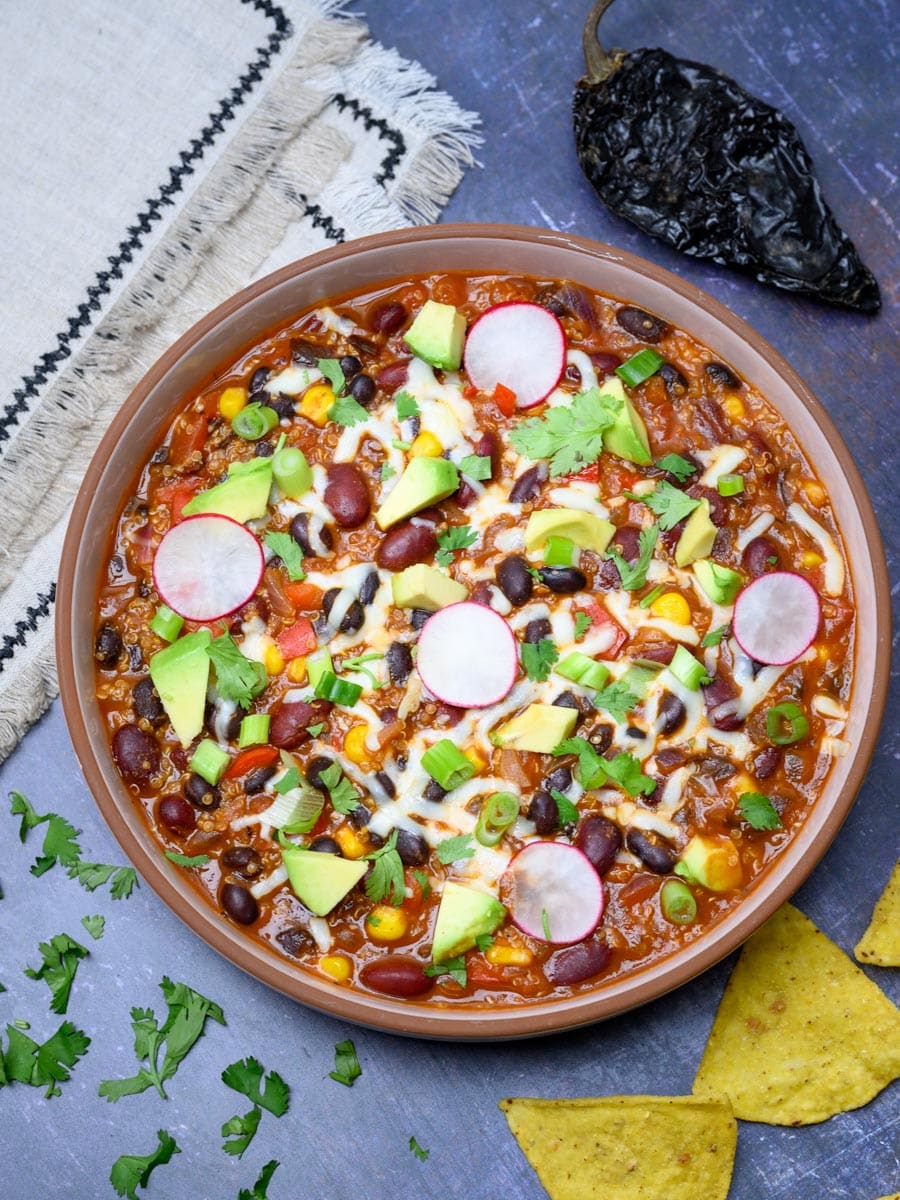 Mexican dish with sliced radishes