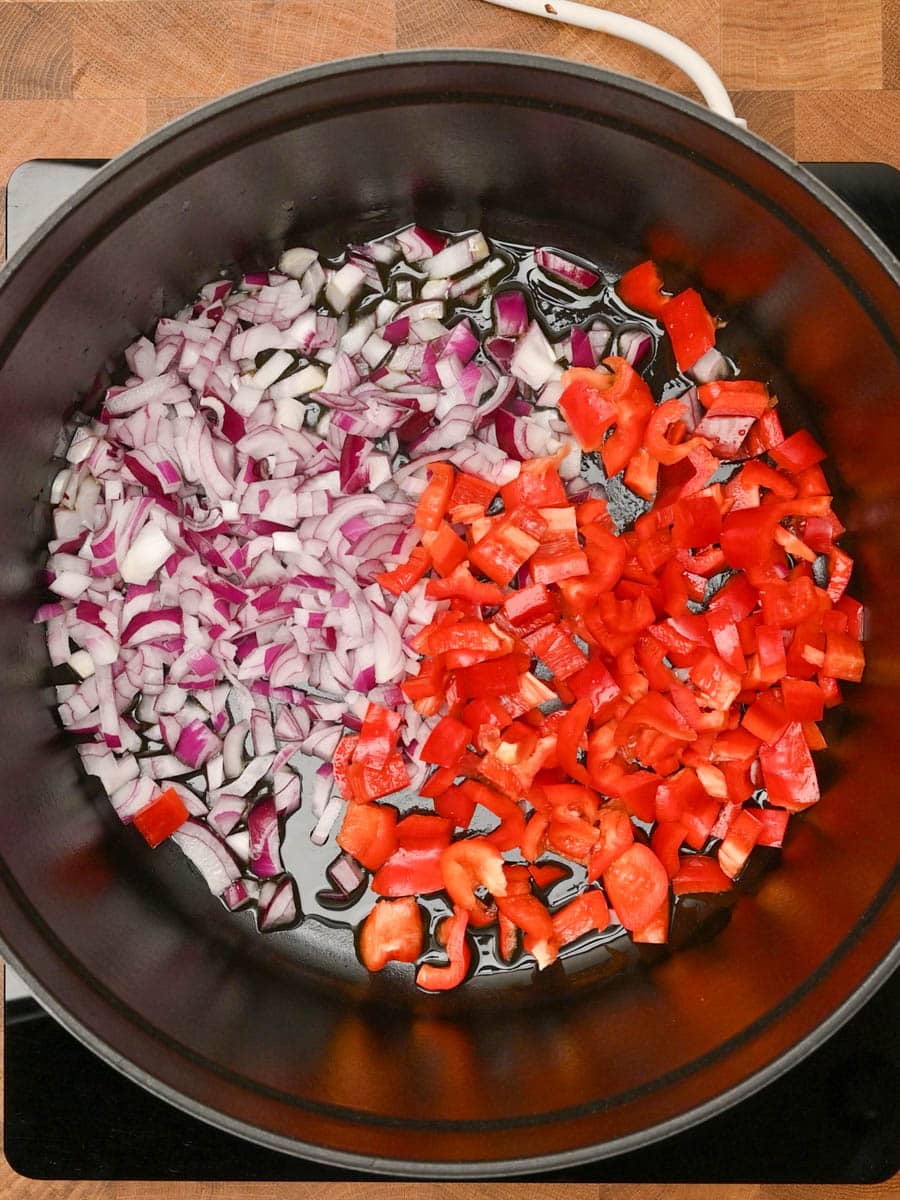 Vegetarian Taco Soup cooking steps