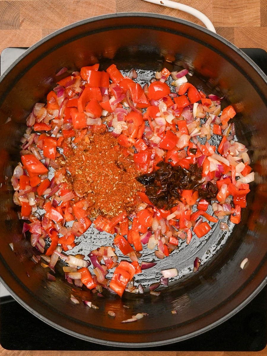 Vegetarian Taco Soup making instructions