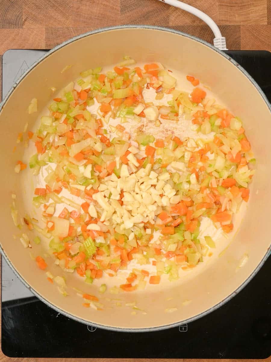 chorizo bolognese cooking steps