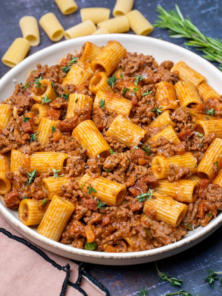 British dish with rigatoni