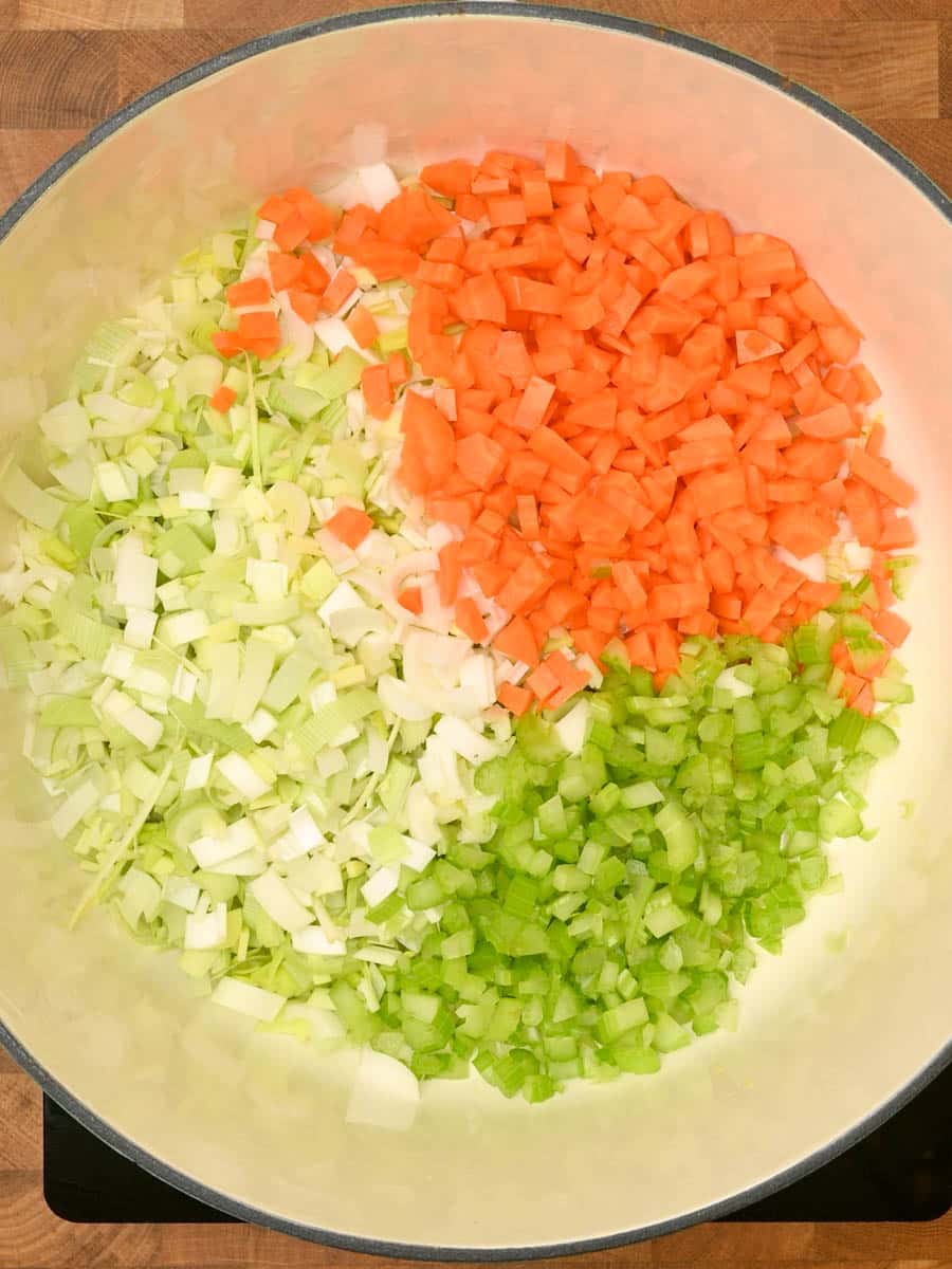 Chicken and Leek Soup cooking steps